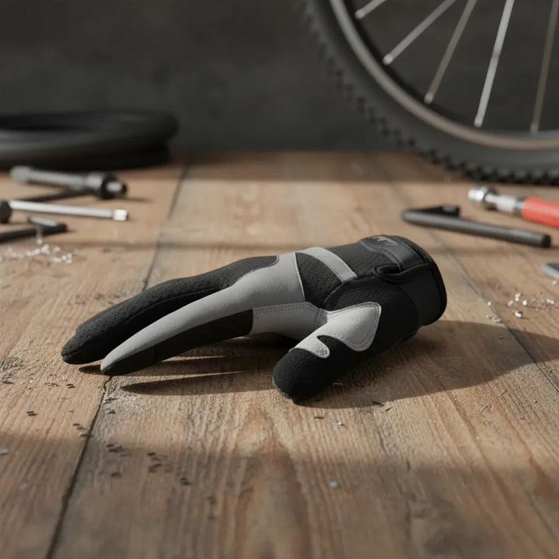 Guantes Ciclismo Dedo Largo Gw Comfort Gel Negro-gris M