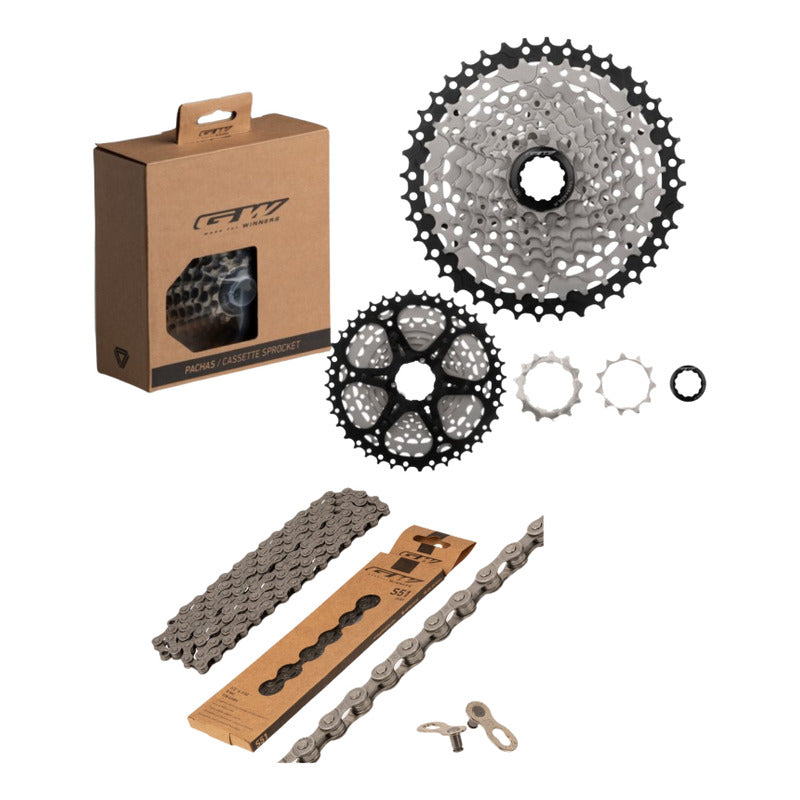 Pacha Gw 9v Cassette + Cadenilla Gw Bicicleta Mtb