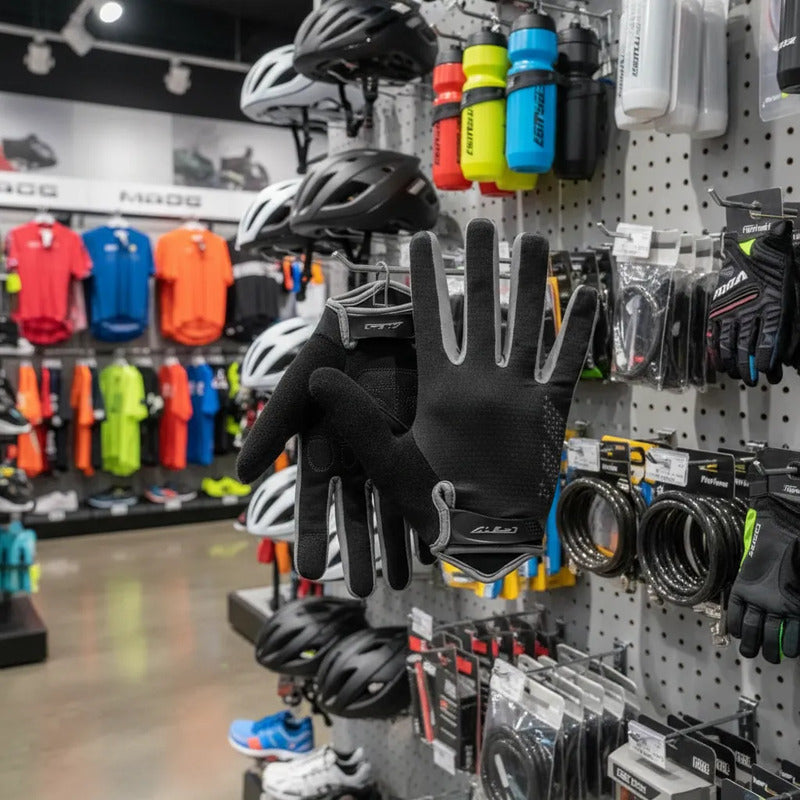 Guantes De Ciclismo Mtb Ruta Dedo Largo Gw Shell Gel Negro-gris M