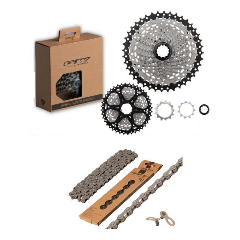 Pacha Gw 9v Cassette + Cadenilla Gw Bicicleta Mtb