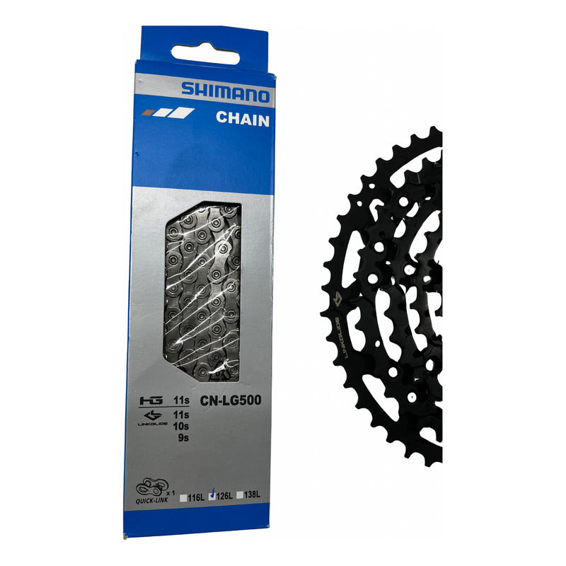 Cassette Pacha Shimano + Cadenilla Shimano Cues 11-48 10v