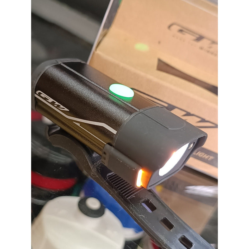 Combo Luz Bicicleta Delantera Trasera Gw Alta Potencia Usb