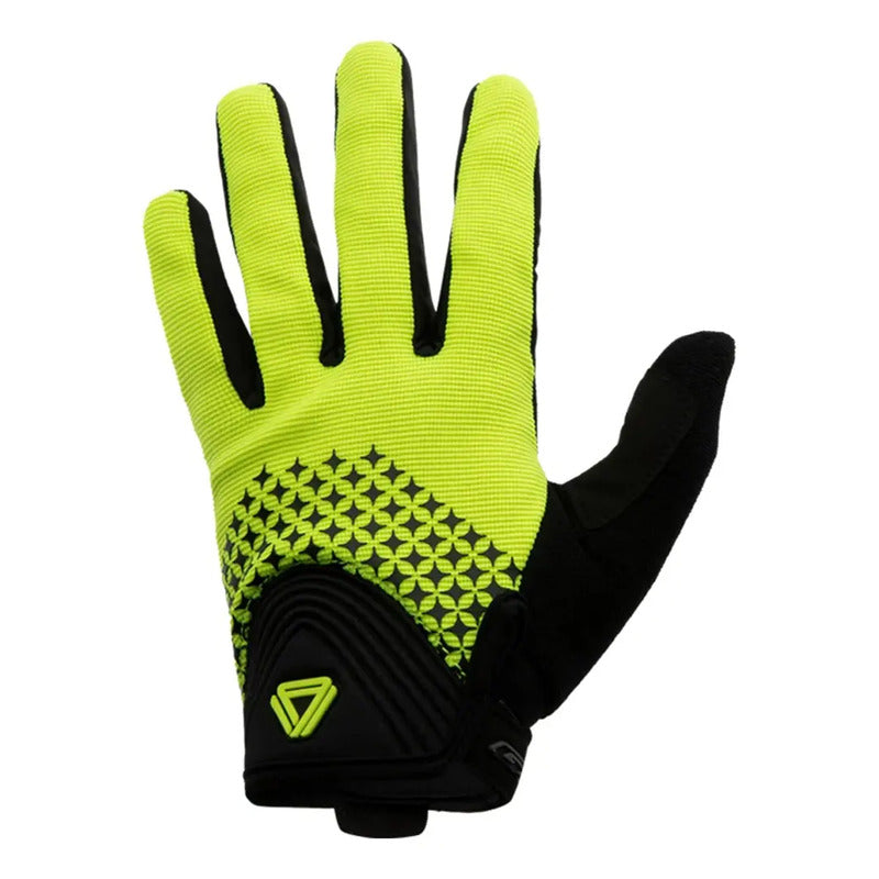 Guantes Largos En Gel Gw Ciclismo Bicicletas Mtb Ruta Color Amarillo Talla S