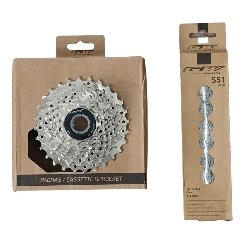 Combo Gw Pacha Cadenilla Bicicleta Ruta 8v