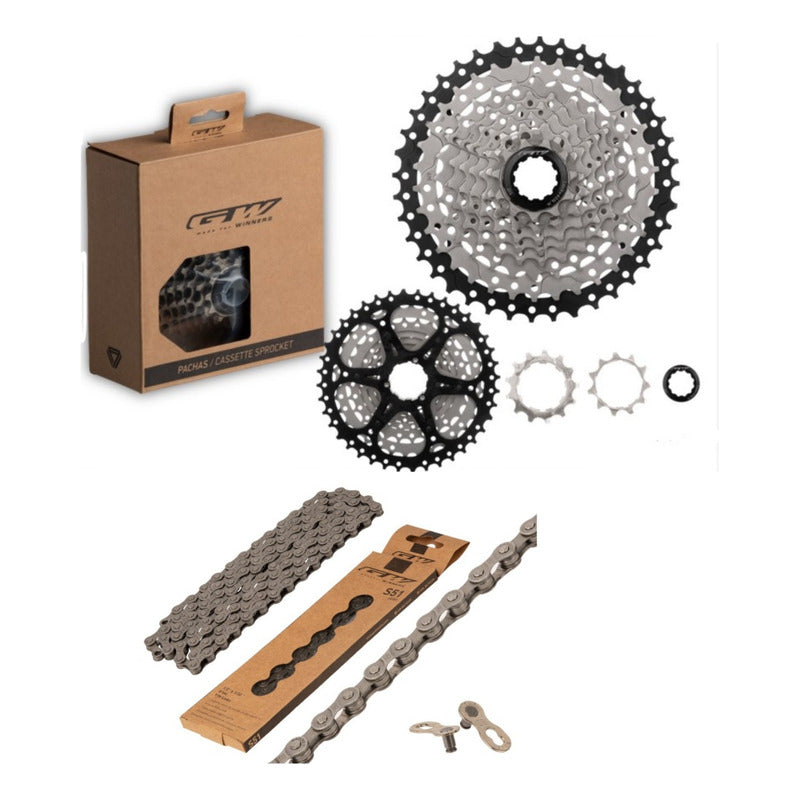 Pacha Gw 9v Cassette + Cadenilla Gw Bicicleta Mtb