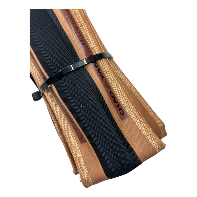 Llanta Chaoyang Mini Shark Para Bicicleta Plegable Negro - Banda Café