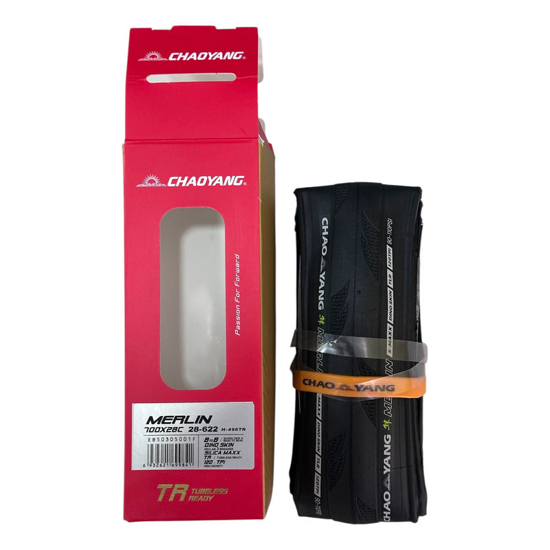 Llanta Bicicleta Chaoyang Merlin 700x28 Tubeless Negro
