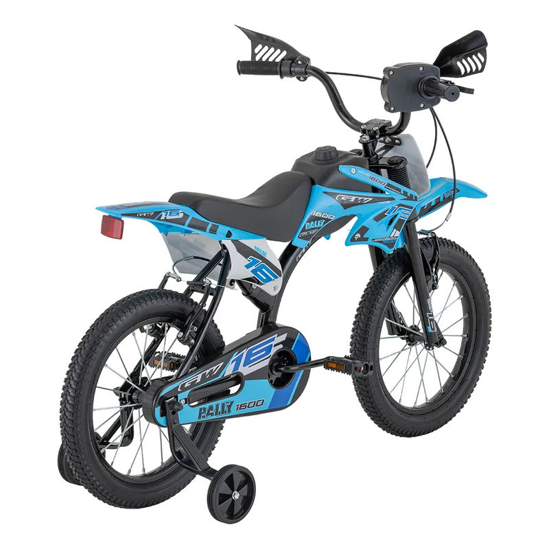Bicicleta Gw Rally Tipo Moto Rin 16 Negro Azul 16