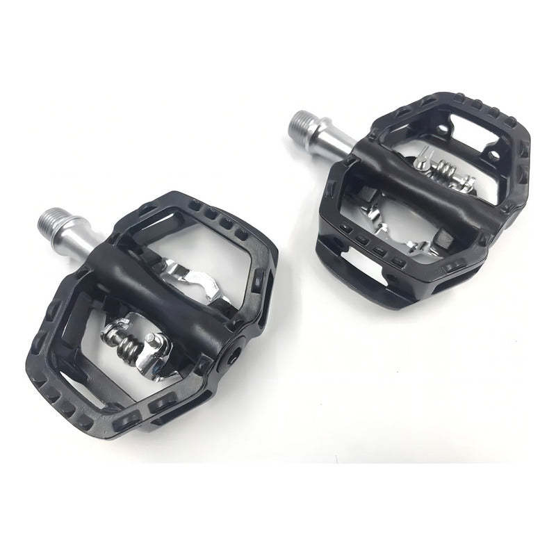 Pedales Mtb Gw Zp-109s Aluminio 9/16 Doble Propósito Para Bicicleta De Montaña Calas, Doble Servicio