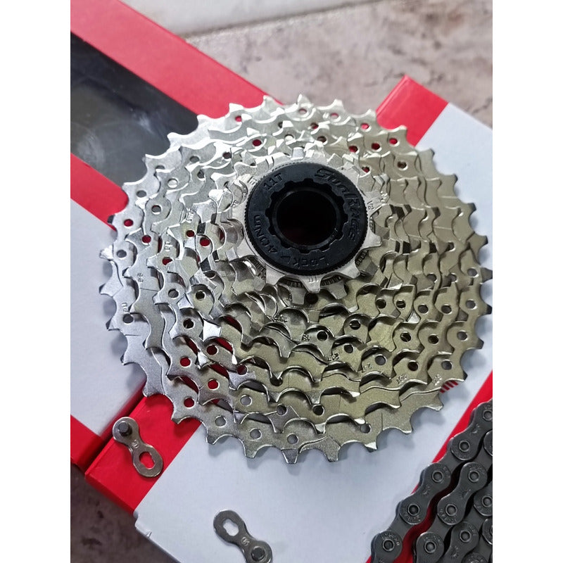 Pacha + Cadenilla Sunrace Bicicleta Ruta Mtb 11-32 9v