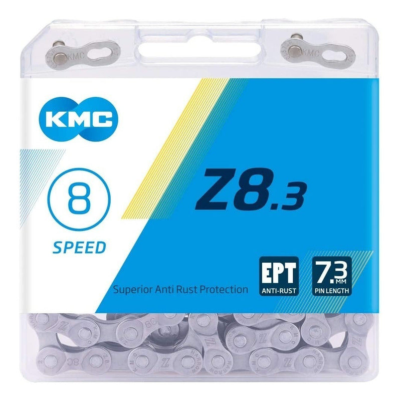 Cadena Kmc Z8.3 Bicicleta 8 Velocidades 116 Links Con Conector Missinglink
