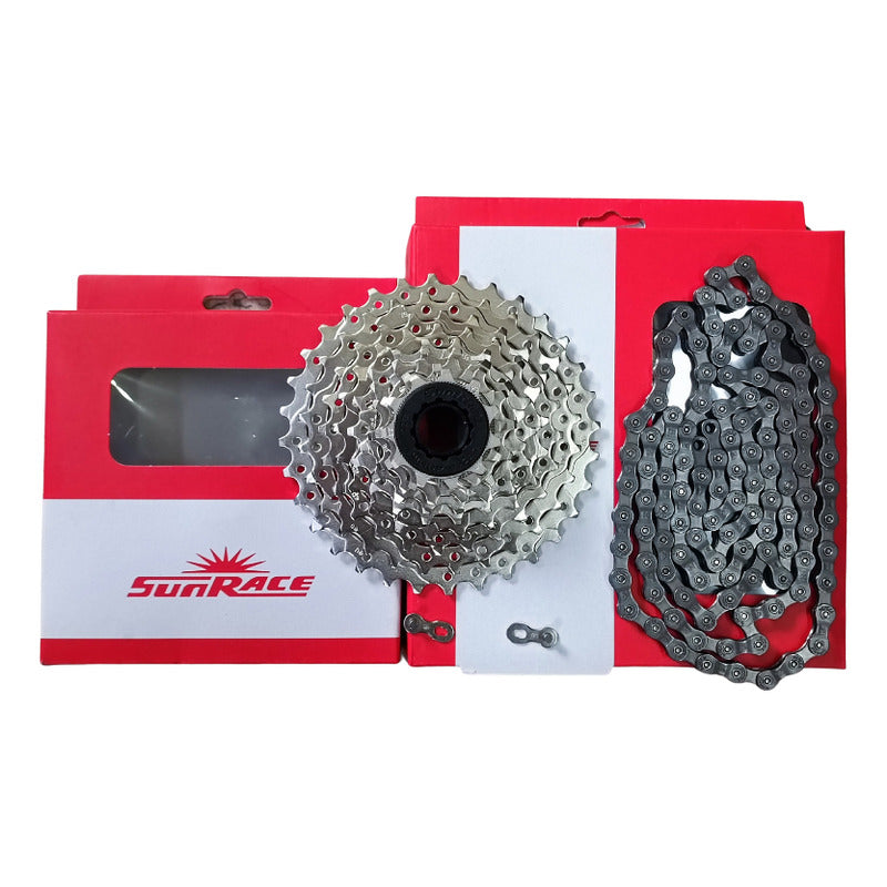 Pacha + Cadenilla Sunrace Bicicleta Ruta Mtb 11-32 9v
