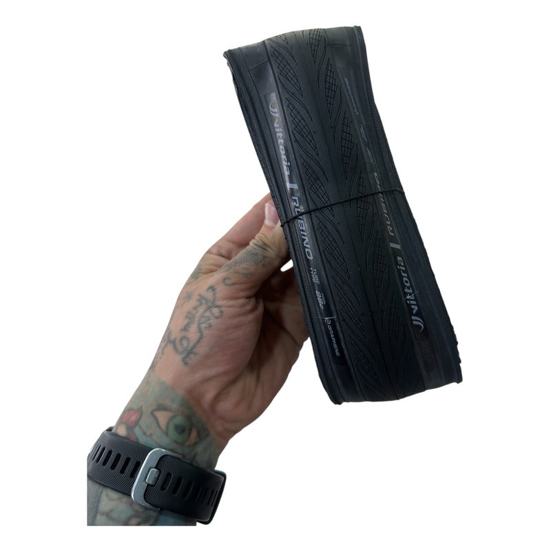 Llanta Bicicleta Ruta Vittoria Rubino 700x28 Plegable Negro
