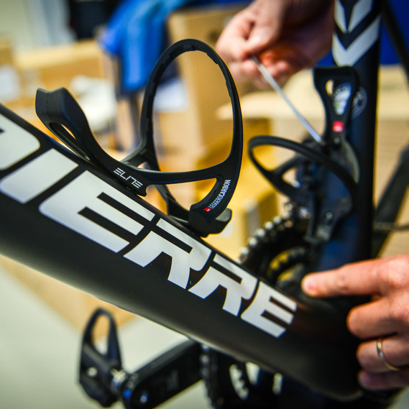 Porta Caramañola Elite Leggero Carbon Original  Negro