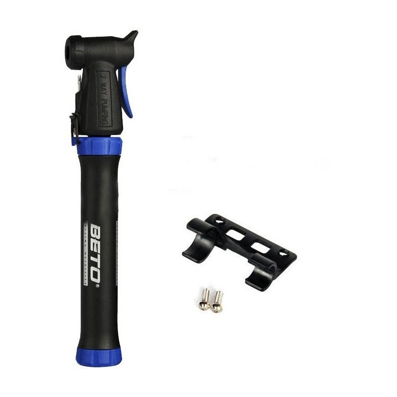 Bomba Inflador Beto Bicicletas Ruta Mtb 80 Psi Soporte Aguja Negro