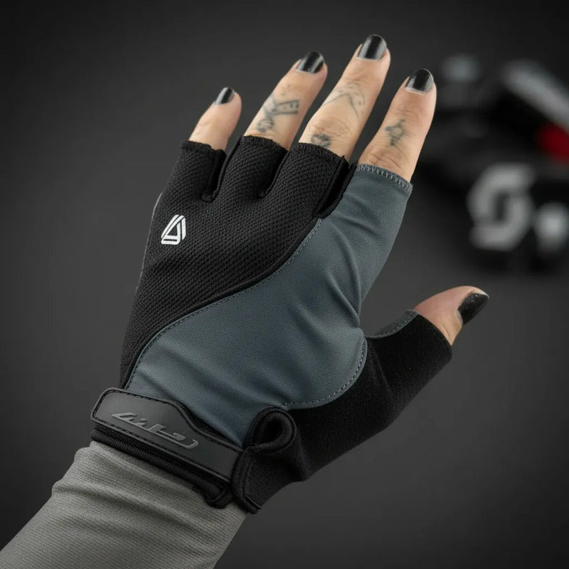 Guantes Corto Ciclismo Gw Bicicletas Ruta Mtb Fluo Negro L