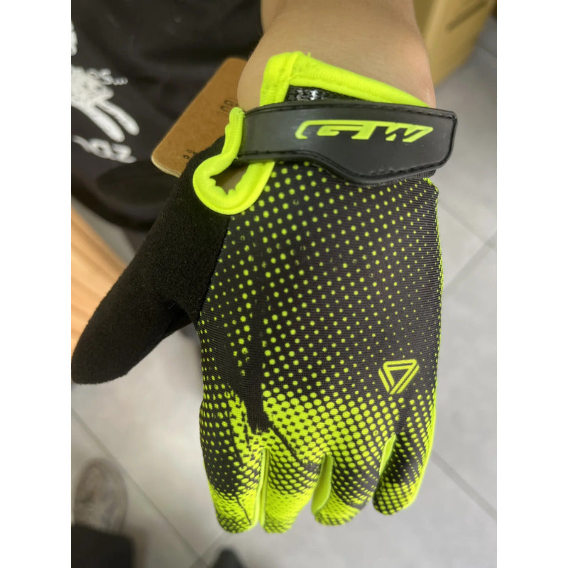 Guantes Gw Pulse Niños Niñas Bicicletas Ruta Y Mtb Verde M