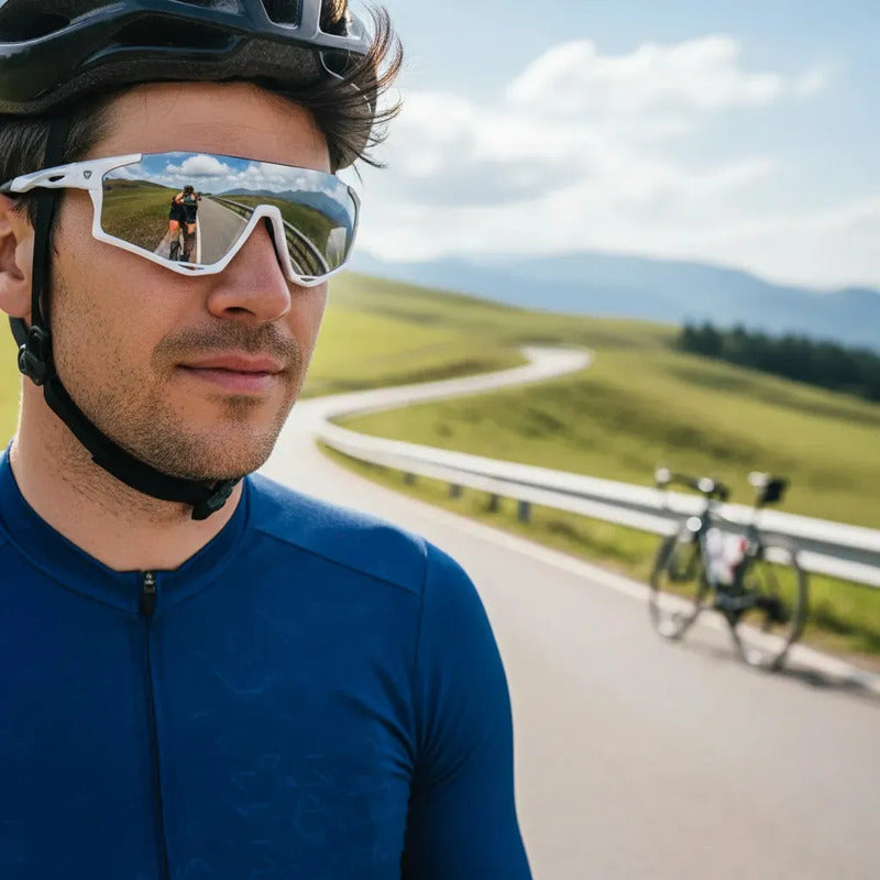 Gafas Ciclismo Gw Calvert Bicicletas Ruta Mtb Lente Negro Armazón Blanco