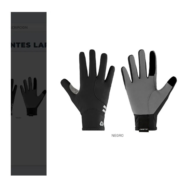 Guantes Ciclismo Mtb Ruta Dedo Largo Gw Hotly Negro L