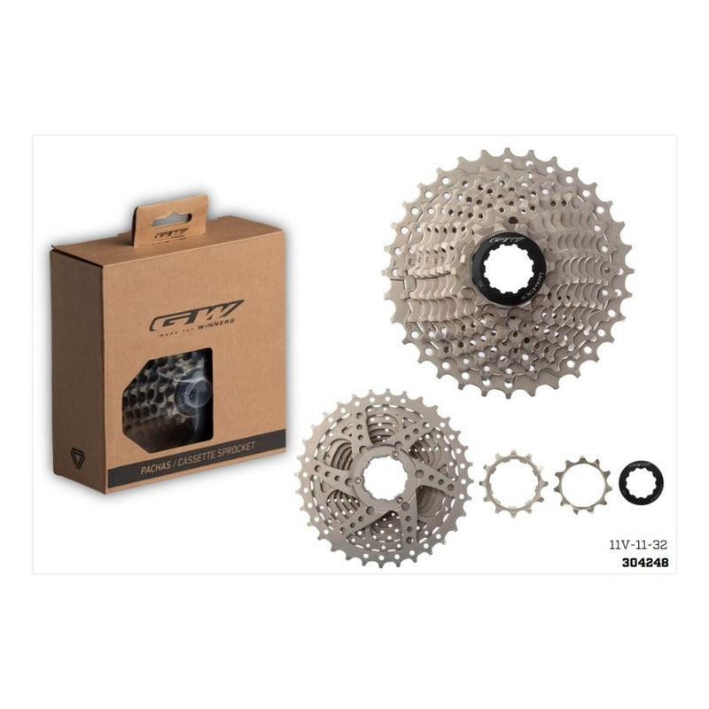 Pacha 11v Ruta Gw 11-32 Compatible Shimano Y Sram Liviana Cromado 11 32