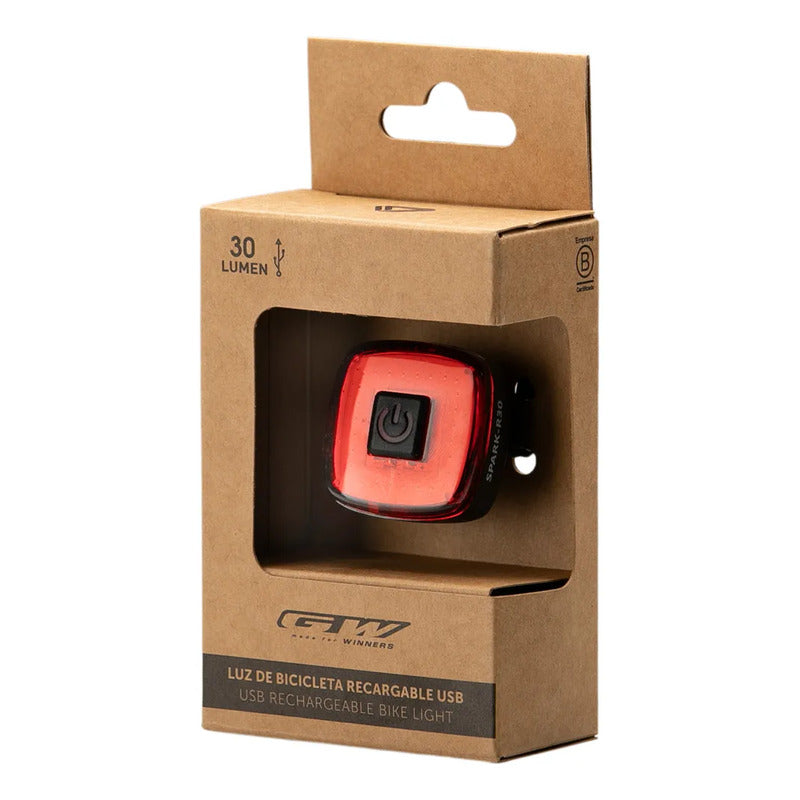 Luz Delantera Para Bicicleta Gw Spark R30 Usb Negro