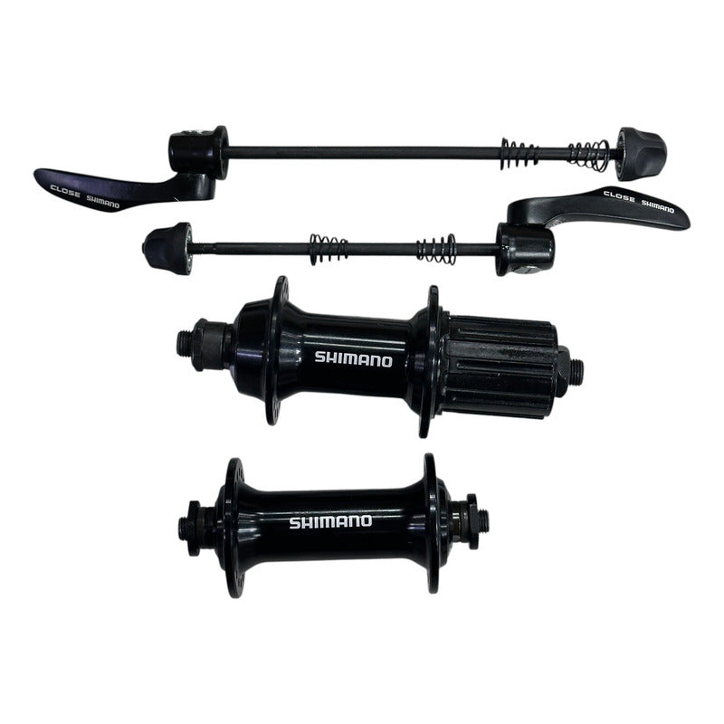 Juego De Manzanas Shimano Rs400 10-11v Herradura 36h Negro
