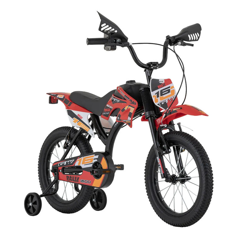 Bicicleta Gw Rally Tipo Moto Rin 16 Rojo Azul 16