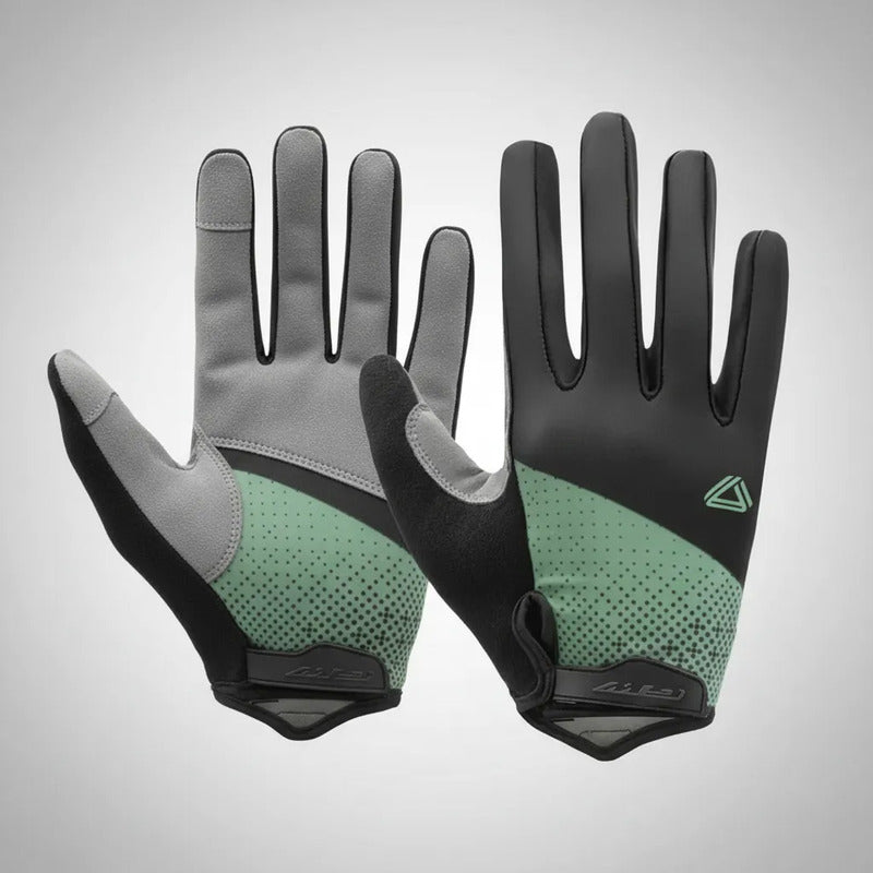 Guantes Ciclismo Gw Tyko Dedo Largo Comfort Negro Verde L