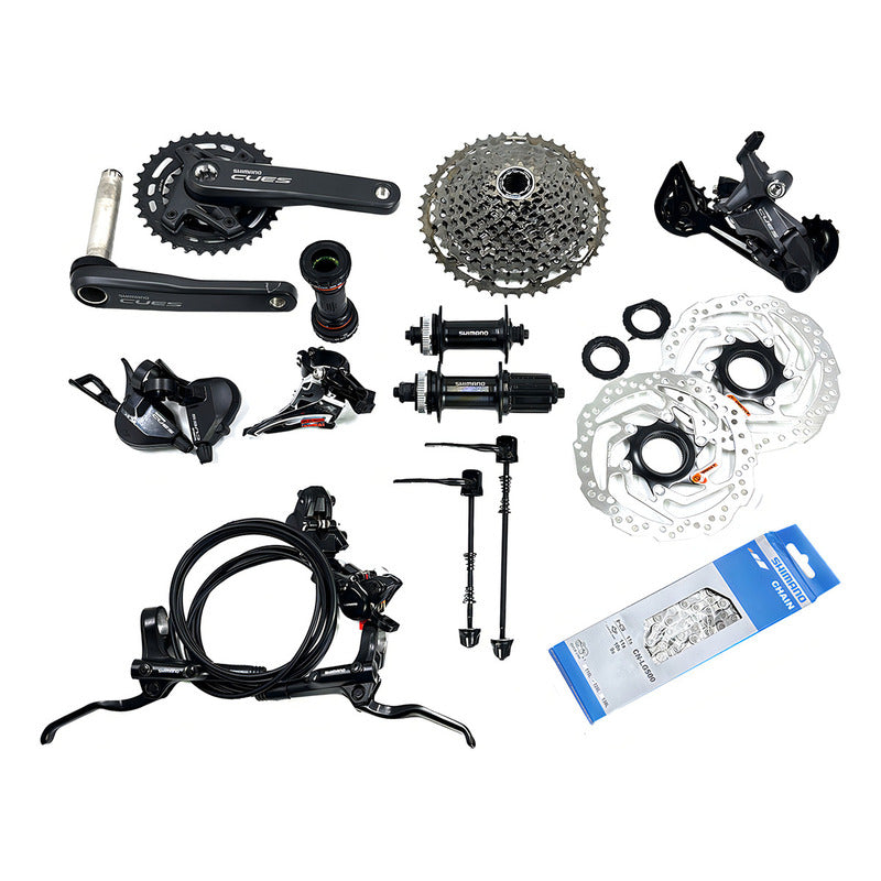 Grupo Mtb Shimano Cues U6000 2x11 Velocidades Biplato 36/22 Pacha 11-45