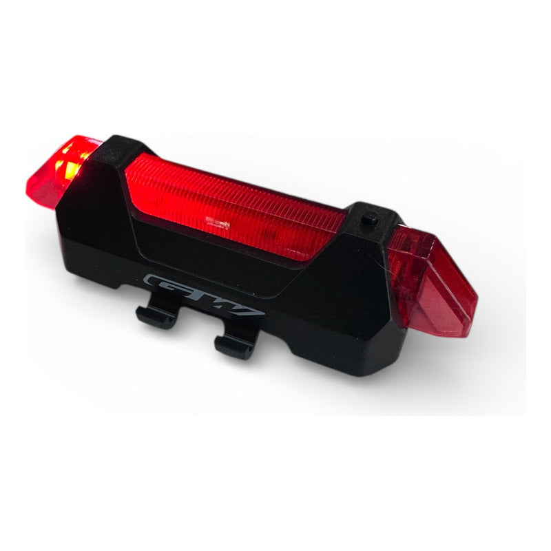 Combo Luz Bicicleta Gw Delantera Trasera Alta Luminosidad Negro