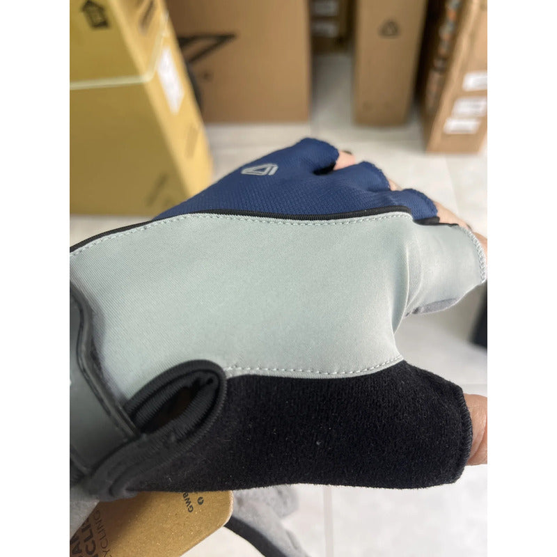 Guantes Corto Ciclismo Gw Bicicletas Ruta Mtb Fluo Azul L