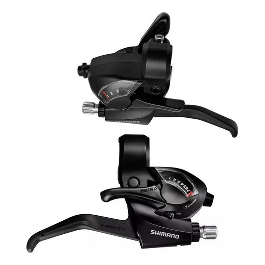 Palancas De Bicicleta Shimano Tourney St-ef41 3x7 Duales Cambios/frenos Negro