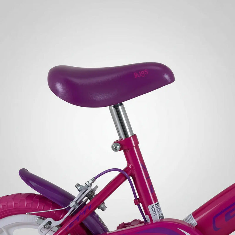 Bicicleta Rin 12 Bugs Gw Con Auxiliares Niños Niñas Liviana Color Rosa Tamaño Del Marco 12 Único