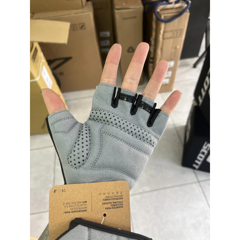 Guantes Corto Ciclismo Gw Bicicletas Ruta Mtb Fluo Azul M