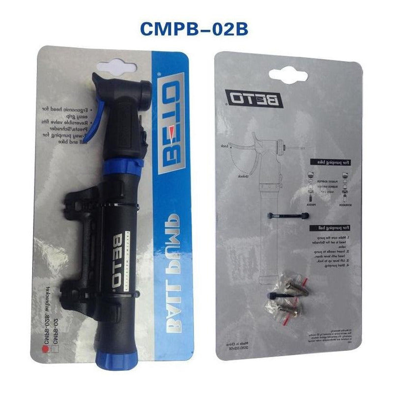 Bomba Inflador Beto Bicicletas Ruta Mtb 80 Psi Soporte Aguja Negro