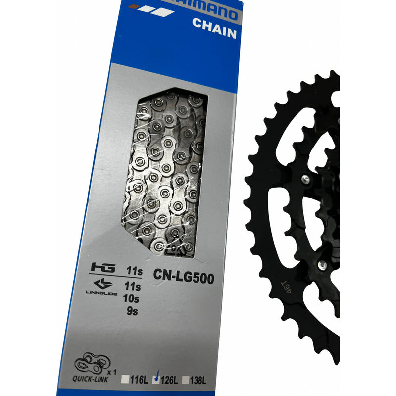 Cassette Pacha Shimano + Cadenilla Shimano Cues 11-46 9v