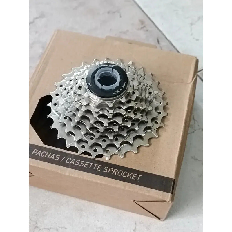 Combo Gw Pacha Cadenilla Bicicleta Ruta 8v Plata 11 28