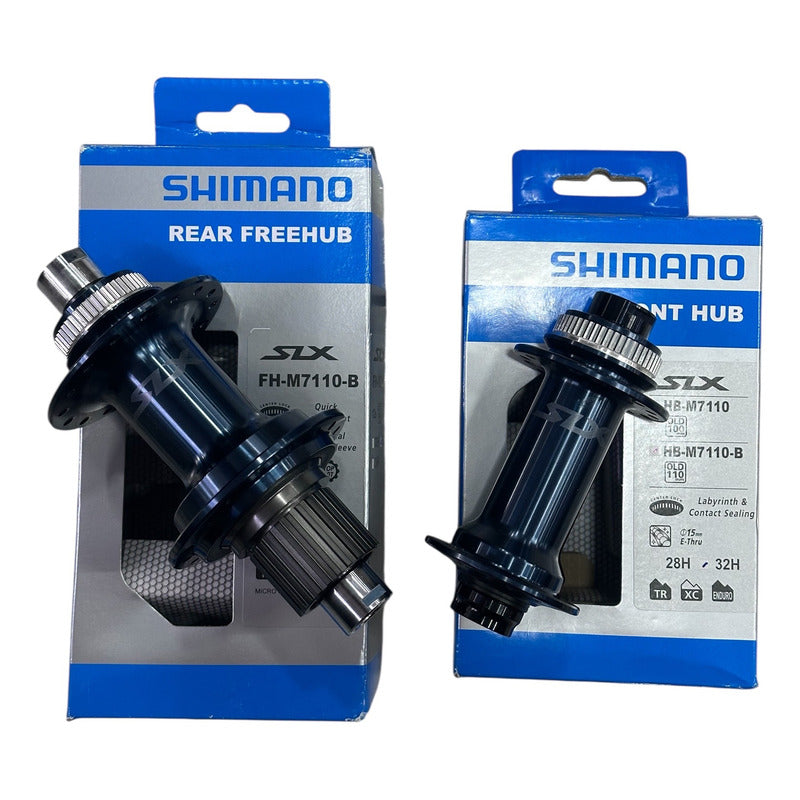 Juego De Cubos Manzanas Shimano Slx M7110 32h 100/142mm 12v Negro