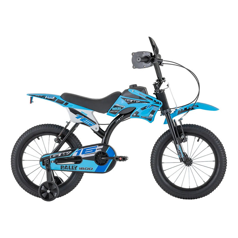Bicicleta Gw Rally Tipo Moto Rin 16 Negro Azul 16