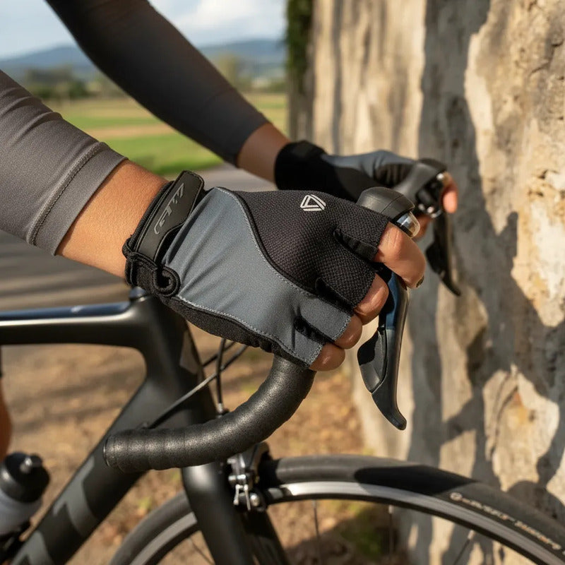 Guantes Corto Ciclismo Gw Bicicletas Ruta Mtb Fluo Negro M