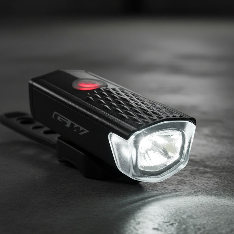 Combo Luz Bicicleta Gw Delantera Trasera Alta Luminosidad Negro