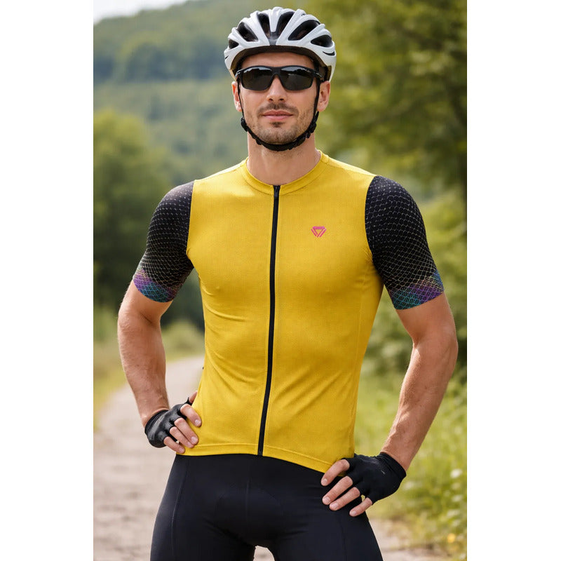 Jersey Ciclismo Gw Manga Corta Shore Mtb Ruta Dirty Gold M