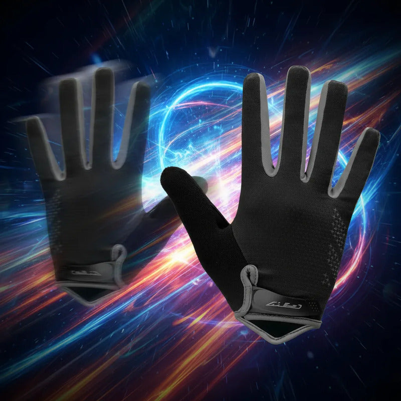 Guantes De Ciclismo Mtb Ruta Dedo Largo Gw Shell Gel Negro-gris S