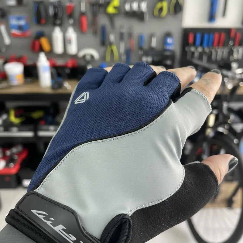 Guantes Corto Ciclismo Gw Bicicletas Ruta Mtb Fluo Azul S