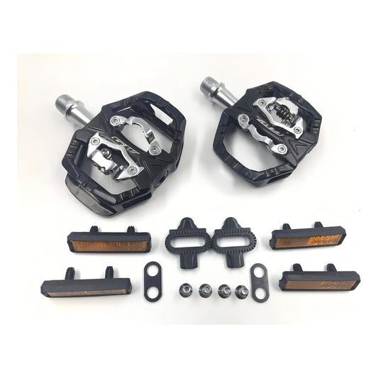 Pedales Mtb Gw Zp-109s Aluminio 9/16 Doble Propósito Para Bicicleta De Montaña Calas, Doble Servicio