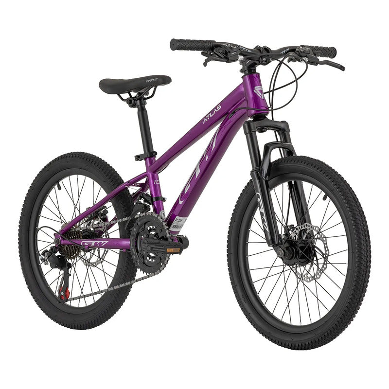 Bicicleta Gw Atlas Mtb 20  7 Velocidades Frenos Disco Morado Carmin 20