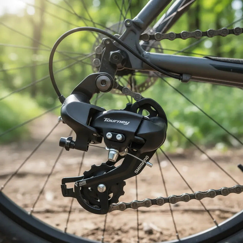 Desviador Trasero Tensor Shimano Ty300 Tourney Negro Largo