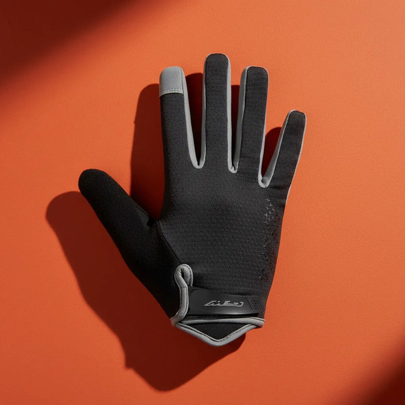Guantes De Ciclismo Mtb Ruta Dedo Largo Gw Shell Gel Negro-gris Xl