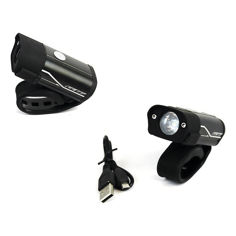 Luz Linterna Bicicleta Gw Alta Luminosidad 500lm Usb Color Negro
