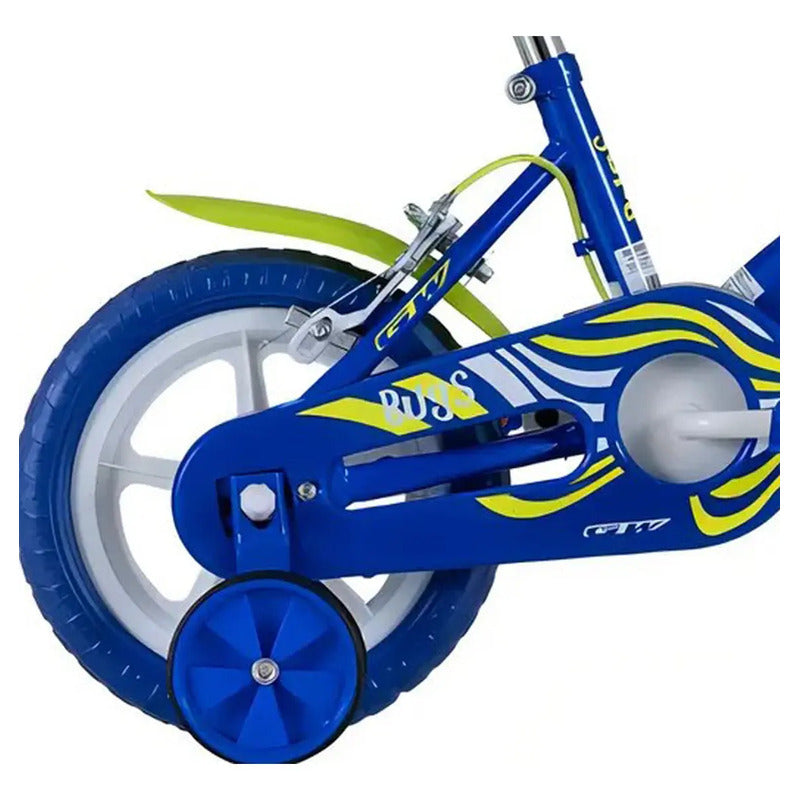 Bicicleta Rin 12 Bugs Gw Con Auxiliares Niños Niñas Liviana Color Azul Tamaño Del Marco 12 Único